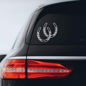 Horseshoes Sticker Decal Notebook Car Laptop 5.5" x 5.5" (White)