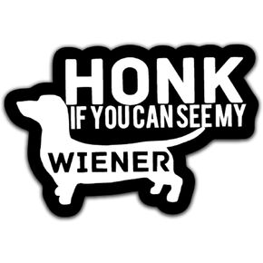 ملصق فينيل مضحك من Dachshund Wiener Dog للسيارات والشاحنات والنوافذ والمصدات وجدران أجهزة الكمبيوتر المحمولة - 5.5 بوصة عند أكبر نقطة - أبيض بدون خلفية - KCD3294 in Kuwait