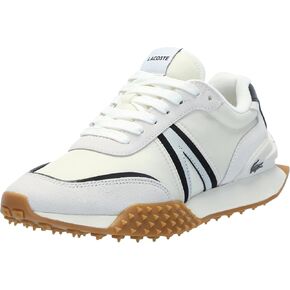 Lacoste Mens L-Spin Deluxe Sneaker, WHT/BLK, 7