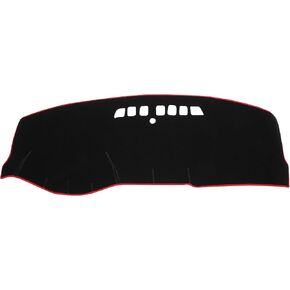 Car Dashboard Cover Mat Compatible for Buick LaCrosse 2005-2008, Protective Polyester Black Red Center Console Interior Trim Dash Board Mat