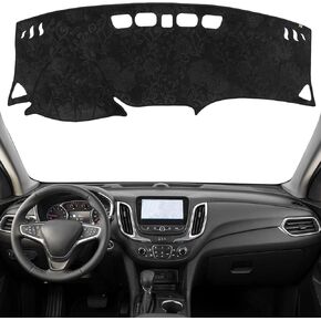 KEYOOG Dashboard Cover Dash Mat Fit for Chevy Equinox 2024-2018 (Without HUD Models),Car Dash Board Mat Anti-Glare Carpet,Non-Slip Pad Sunshield Protector (Flannel)