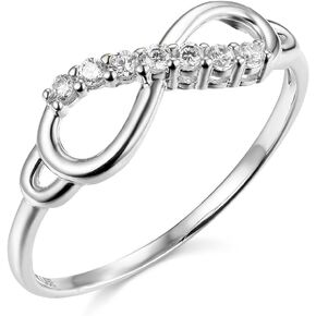 14k Yellow OR White Gold Infinity Promise Ring