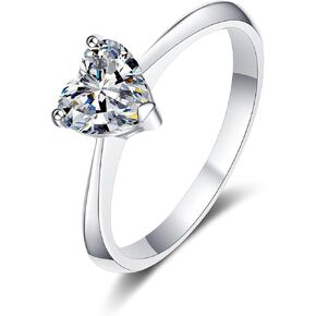 14K Gold 0.5, 1 & 2 Carat Heart-shaped Radiance Diamond Engagement Rings for Women | D-color VVS2 Excellent Cut | Promise Ring