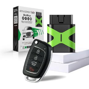 4 Buttons Car Key DIY Instruction Kit Fit for 2013-2016 Hyundai Santa Fe Flip Remote Fob TQ8-RKE-3F04 (DIYInstruction Included Kit with 1 Key)