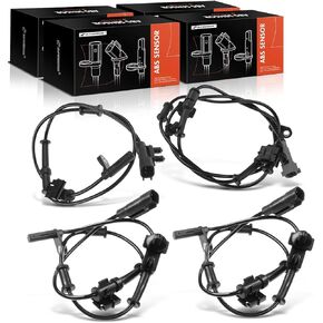 A-Premium ABS Wheel Speed Sensor Compatible with Dodge Models - Charger 2015-2020, Challenger 2017-2020, AWD - Front and Rear, Driver and Passenger Side, 2-PC Set, Replace# 68199987AC, 4779645AB