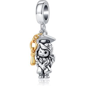 Graduation Charm Dangle Bead for Women Pandora Bracelets Daughter Sister Best Friend Birthday Gift