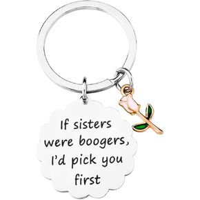 Sisters Keychain, Funny Adult Sister Gifts from Sisters Friendship Keychain Creative Sister Birthday Gifts for Women Sisters Female Friends