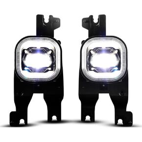 AMONLY LED Fog Light with Daytime Running Lights/Turn Signals for 2008 2009 2010 Ford F250 F350 F450 F550 Super Duty, Bumper Driving Fog Lamps Assembly Kit