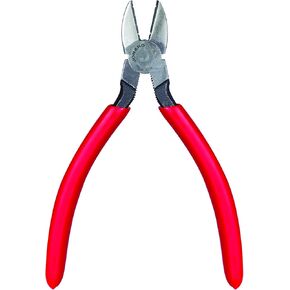 Jonard JIC-7858 Telecom Tapered Nose Diagonal Cutting Plier with Red Plastic Handle, 6-1/2" Length