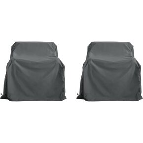 Christopher Knight Home Islay Set of 2 Patio Club Chair Covers/Slipcovers, Lightweight and Foldable, Durable and Weather-Resistant, Eco-Friendly Fabric Material, Outdoor Furniture Protection,Dark Gray