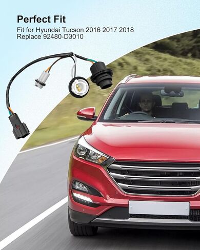 مقبس المصباح الخلفي ومجموعة الأسلاك مناسب لشركة Hyundai Tucson 2016 2017 2018 استبدال 92480-D3010 in Kuwait