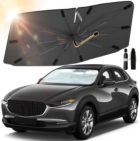 2024 Windshield Sun Shade Custom Fit for Kia K5 2021-2025 Accessories, Upgraded Car Sunshade Umbrella with 360° Rotation, Foldable Sun Shield Cover for Car Windshield Block UV Rays in Saudi Arabia