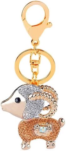 Cute Animal BlingBling Crystals Keychain Animal Charm Keyring Car Bag Wallet Purse Handbags Cars Key Pendant Decor in Kuwait