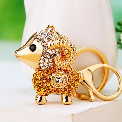 Cute Animal BlingBling Crystals Keychain Animal Charm Keyring Car Bag Wallet Purse Handbags Cars Key Pendant Decor in Kuwait