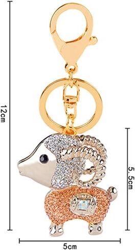 Cute Animal BlingBling Crystals Keychain Animal Charm Keyring Car Bag Wallet Purse Handbags Cars Key Pendant Decor in Kuwait
