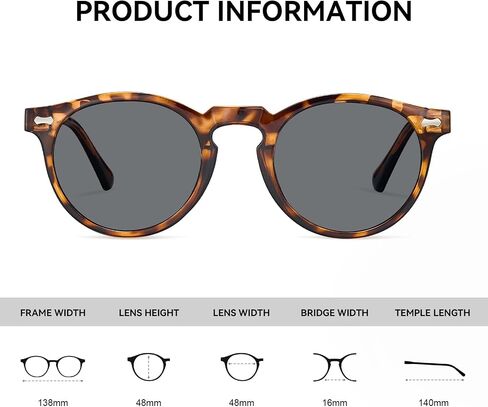 STGATN 2 Pack Small Round Polarized Sunglasses for Women Men Trendy Sunnies UV400 Lenses ST5115 in Saudi Arabia
