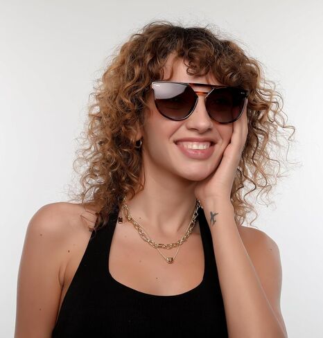 FEISEDY Women's Sunglasses, Cat Eye Aviator Style, UV400 Polarized Sun Glasses, Cute Vintage Trendy B0119 in Kuwait
