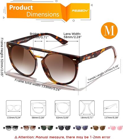FEISEDY Women's Sunglasses, Cat Eye Aviator Style, UV400 Polarized Sun Glasses, Cute Vintage Trendy B0119 in Kuwait