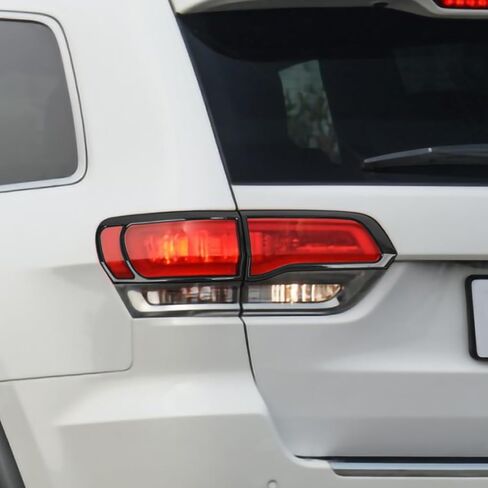Jimen Taillight Cover Trim Bezel Compatible with Jeep Grand Cherokee 2014-2020 (Black) in Saudi Arabia