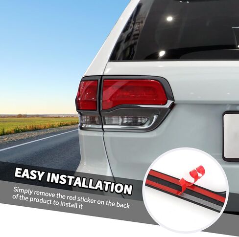 Jimen Taillight Cover Trim Bezel Compatible with Jeep Grand Cherokee 2014-2020 (Black) in Saudi Arabia