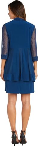R&M Richards Women's Sheer Knee-Length Shift Dress and Jacket Set in Saudi Arabia