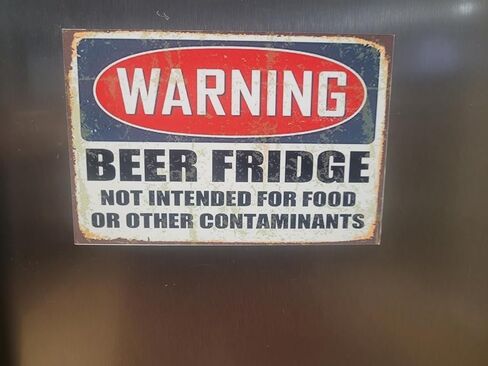 Novelty Beer Fridge Magnet Vinyl Made in USA (5.5''x8'') in Saudi Arabia
