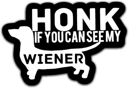 ملصق فينيل مضحك من Dachshund Wiener Dog للسيارات والشاحنات والنوافذ والمصدات وجدران أجهزة الكمبيوتر المحمولة - 5.5 بوصة عند أكبر نقطة - أبيض بدون خلفية - KCD3294 in Kuwait