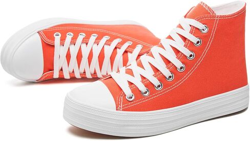 أحذية رياضية عالية الجودة من Witwatia للنساء، أحذية قماشية كاجوال برباط، أحذية تنس مريحة، أحذية مشي كلاسيكية بمقدمة مستديرة in Kuwait