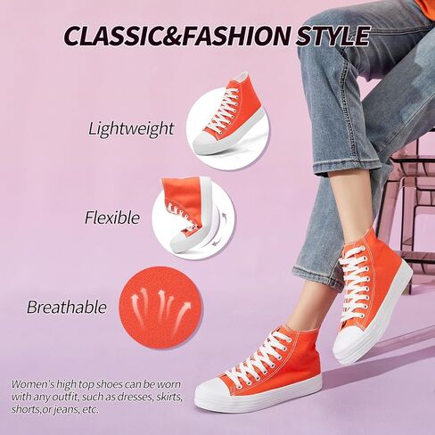 أحذية رياضية عالية الجودة من Witwatia للنساء، أحذية قماشية كاجوال برباط، أحذية تنس مريحة، أحذية مشي كلاسيكية بمقدمة مستديرة in Kuwait