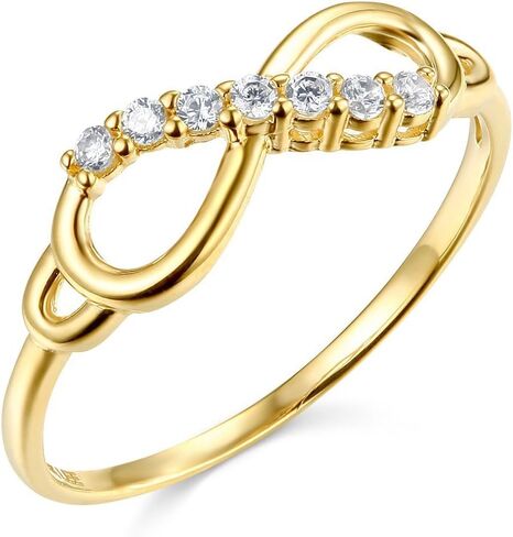 14k Yellow OR White Gold Infinity Promise Ring in Saudi Arabia