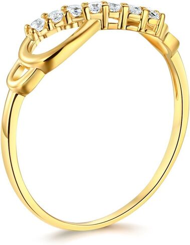 14k Yellow OR White Gold Infinity Promise Ring in Saudi Arabia