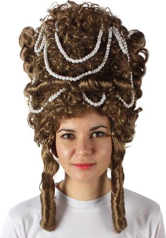 Women Beehive Wig – Elegant French Queen Style with Breathable Standard Cap – Perfect for Cosplay and Halloween, Flame-Retardant Synthetic Fiber, Pink in Kuwait