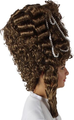Women Beehive Wig – Elegant French Queen Style with Breathable Standard Cap – Perfect for Cosplay and Halloween, Flame-Retardant Synthetic Fiber, Pink in Kuwait