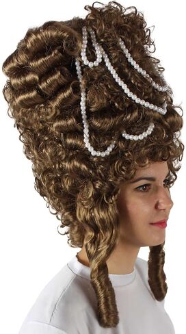 Women Beehive Wig – Elegant French Queen Style with Breathable Standard Cap – Perfect for Cosplay and Halloween, Flame-Retardant Synthetic Fiber, Pink in Kuwait