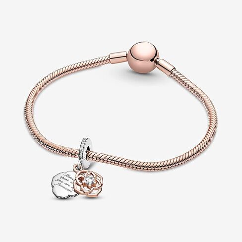 قلادة متدلية بلونين ورديين مطلية بالذهب الوردي عيار 14 قيراط مع زركونيا مكعب للأساور in Kuwait