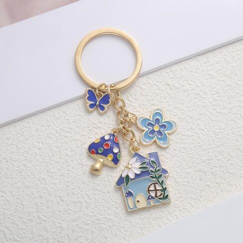 MAFELOE سلاسل المفاتيح على حقيبة حقائب اليد حقيبة الظهر محفظة مفتاح السيارة، قلادة سحر الحلي سلاسل المفاتيح للنساء والرجال in Kuwait