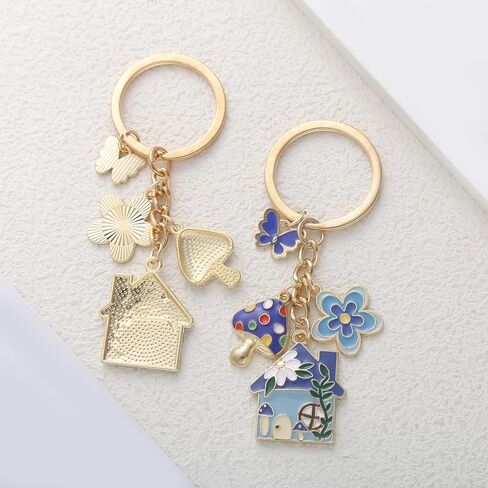 MAFELOE سلاسل المفاتيح على حقيبة حقائب اليد حقيبة الظهر محفظة مفتاح السيارة، قلادة سحر الحلي سلاسل المفاتيح للنساء والرجال in Kuwait