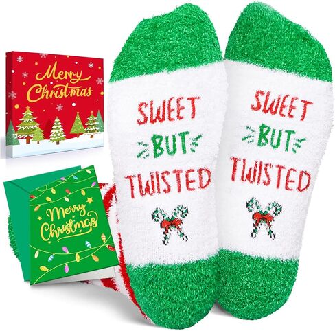 HAPPYPOP Christmas Gifts for Kids Adults - Candy Stocking Stuffers Secret Santa Socks Xmas in Saudi Arabia