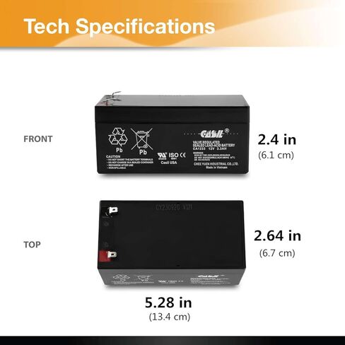 Casil 12v 8ah Battery CA1280 F2 Sealed Lead Acid (SLA) Battery in Kuwait