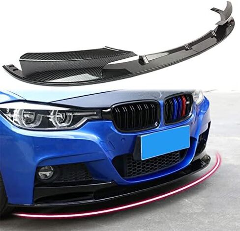 Front Bumper Lip Splitter For BMW F30 F35 Base 3 Series 2012-2018 Trim Protection Spoiler Carbon Fiber Pattern (M-Tech/M-Sport Bumper Only) in Saudi Arabia