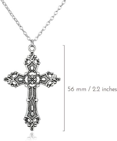 FUTIMELY Gothic Cross Earrings Necklace Jewelry Set Retro Punk Cross Earrings Necklace Dark Gothic Cross Jewelry for Women in Saudi Arabia