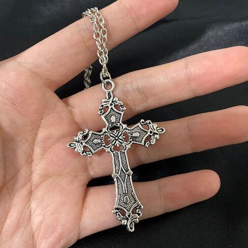 FUTIMELY Gothic Cross Earrings Necklace Jewelry Set Retro Punk Cross Earrings Necklace Dark Gothic Cross Jewelry for Women in Saudi Arabia