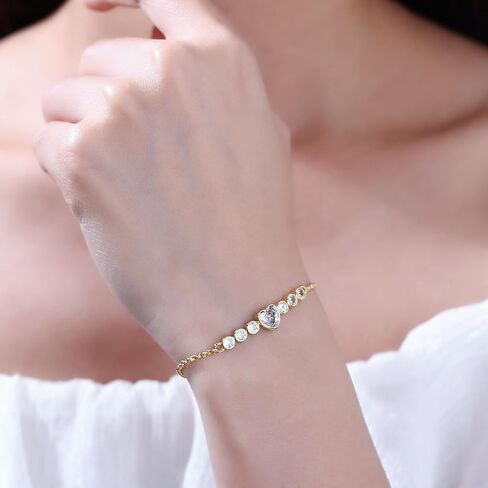 White Gold Plated Flower Bracelets for Women: Adjustable Cubic Zirconia Flower Ankle Chain in Kuwait