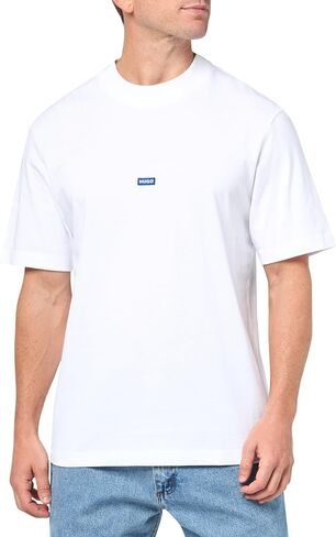 HUGO Men's Small Logo Block Cotton T-Shirt in Saudi Arabia