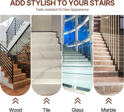Non-Slip Stair Treads for Wooden Steps, Set of 15, 30"x8" Indoor Stair Runner, Reusable Rubber Backing Safety Stair Carpet Treads for Pets, Kids & Elders (Boho - 15DeepRed) in Kuwait