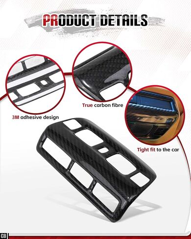 حقيقي ألياف الكربون سقف القراءة ضوء غطاء المصباح صالح لل كورفيت C8 2020-2025 الداخلية لوحة التحكم في الضوء العلوي القراءة غطاء خفيف in Kuwait