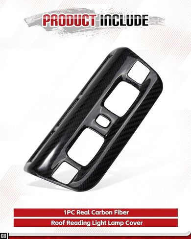 حقيقي ألياف الكربون سقف القراءة ضوء غطاء المصباح صالح لل كورفيت C8 2020-2025 الداخلية لوحة التحكم في الضوء العلوي القراءة غطاء خفيف in Kuwait