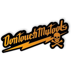 Don'Touch My Tools Stickers, Funny Warning Skull Stickers, Waterproof Vinyl Decal, Blue Collar Stickers for Hard Hat, Tool Boxes and Bin Doors, Stickers for Adults (6 x 2.5 inches)