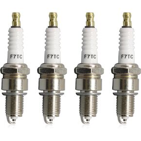 4PCS F7TC Spark Plug Fits for Honda GX120 GX160 GX200 GX240 GX270 GX340 GX390 Engine Generator Replacement for NGK 5534 BP7ES, and for BOSCH 7992 W5DC for Champion N9YC N7YC N79Y Spark Plug