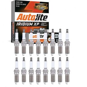 16 pc Autolite Iridium XP Spark Plugs compatible with Ford F-250 Super Duty 6.2L V8 2011-2019